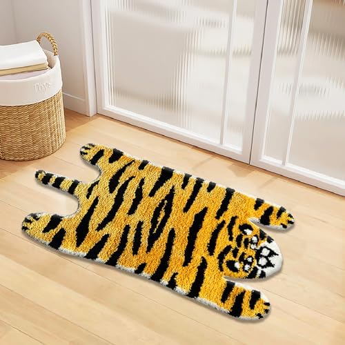 UKELER Kids bathroom towel tiger rug