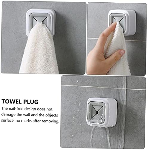 HEALLILY 4Pcs Space-Saving Towel Holder for Bathroom and Kitchen