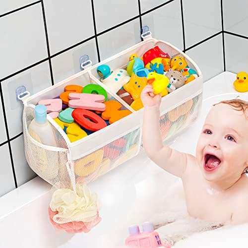 Austion Two Compartment Mesh Bath Toy Organizer