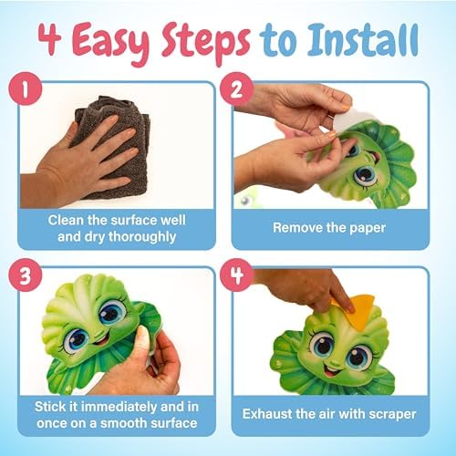Adventure with TEKWAVE Non-Slip Bath Stickers for Toddlers Pack of 10