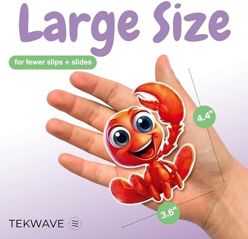 TEKWAVE Non-Slip Bathtub Stickers - Safe for Kids Perfect for Bathtime