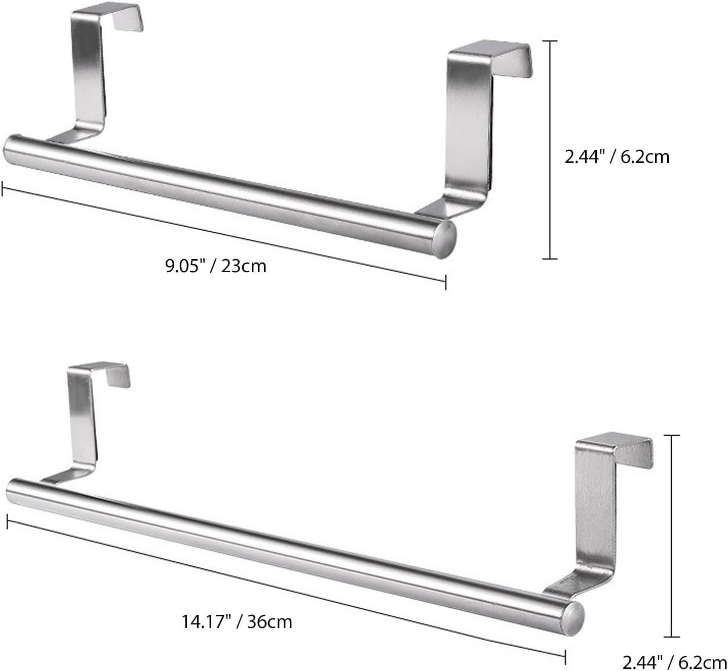 Garasani Index-Range Kitchen Towel Holder Silver 9 inch