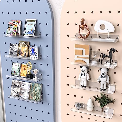 Space-Saving 6-Pack Acrylic Shelves for Your Home