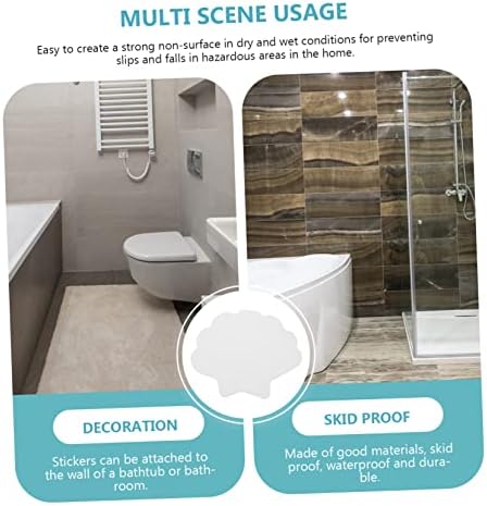 Cabilock 1 Set Shell Shape Non Skid Bathtub Decals for Safety