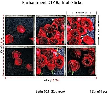 Targawerelax Non-Slip Bathtub Stickers 6pc Set
