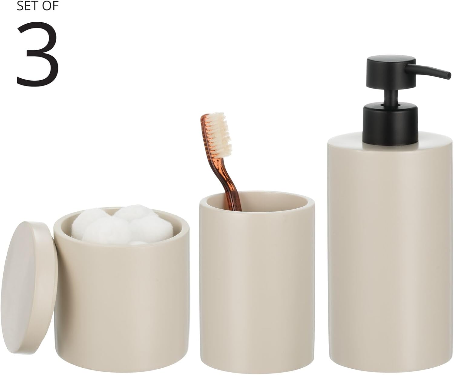 3-Piece Bathroom Vanity Accessory Set for Modern Aesthetics and Functionality