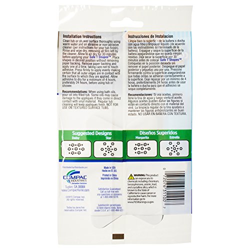 COMPAC HOME Select Safe T Shapes Non Slip Bath Stickers