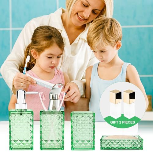 Complete 6-Piece Bathroom Accessory Set with Boho Design