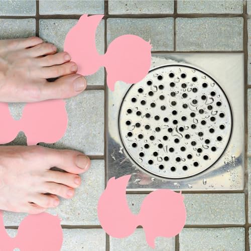 24-Piece Pink Non-Slip bathtub stickers