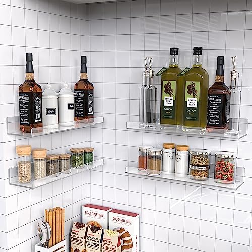 Space-Saving 6-Pack Acrylic Shelves for Your Home