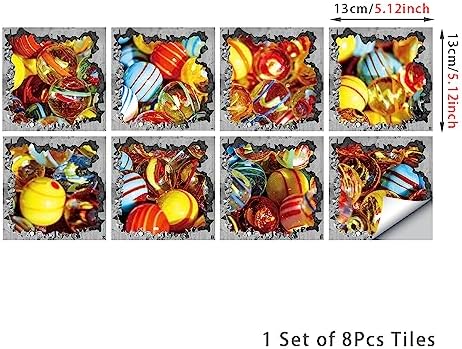 Non Slip Bathtub Stickers Square 51x51 Inch 8pcs for Adults and Kids