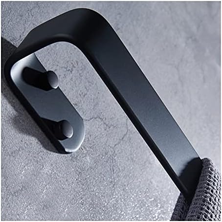 20cm Black Wall-Mounted Towel Rail for Bathroom Space-Saving Creative