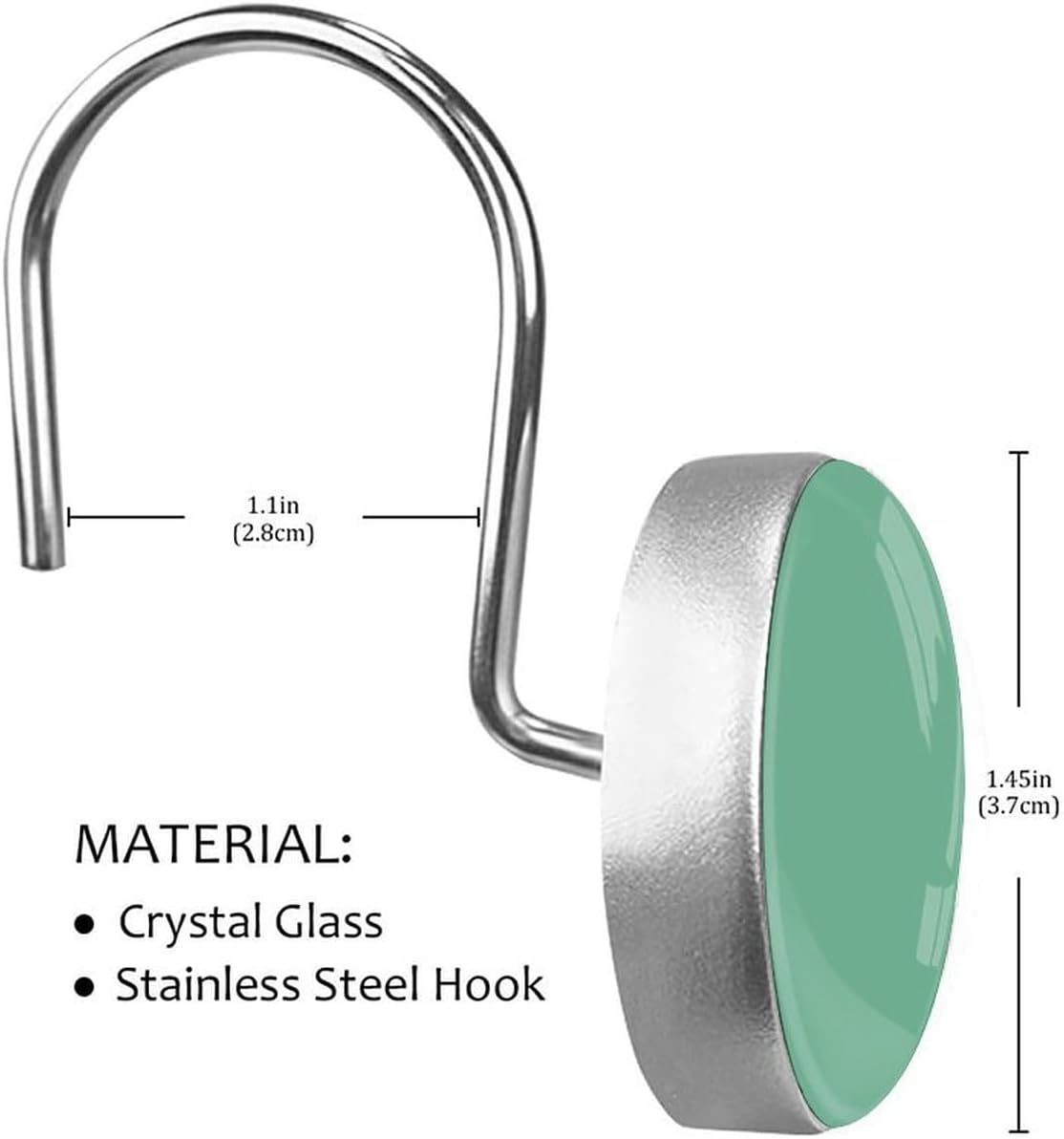 Sturdy and Stylish 12-Piece shower curtain hook set for home
