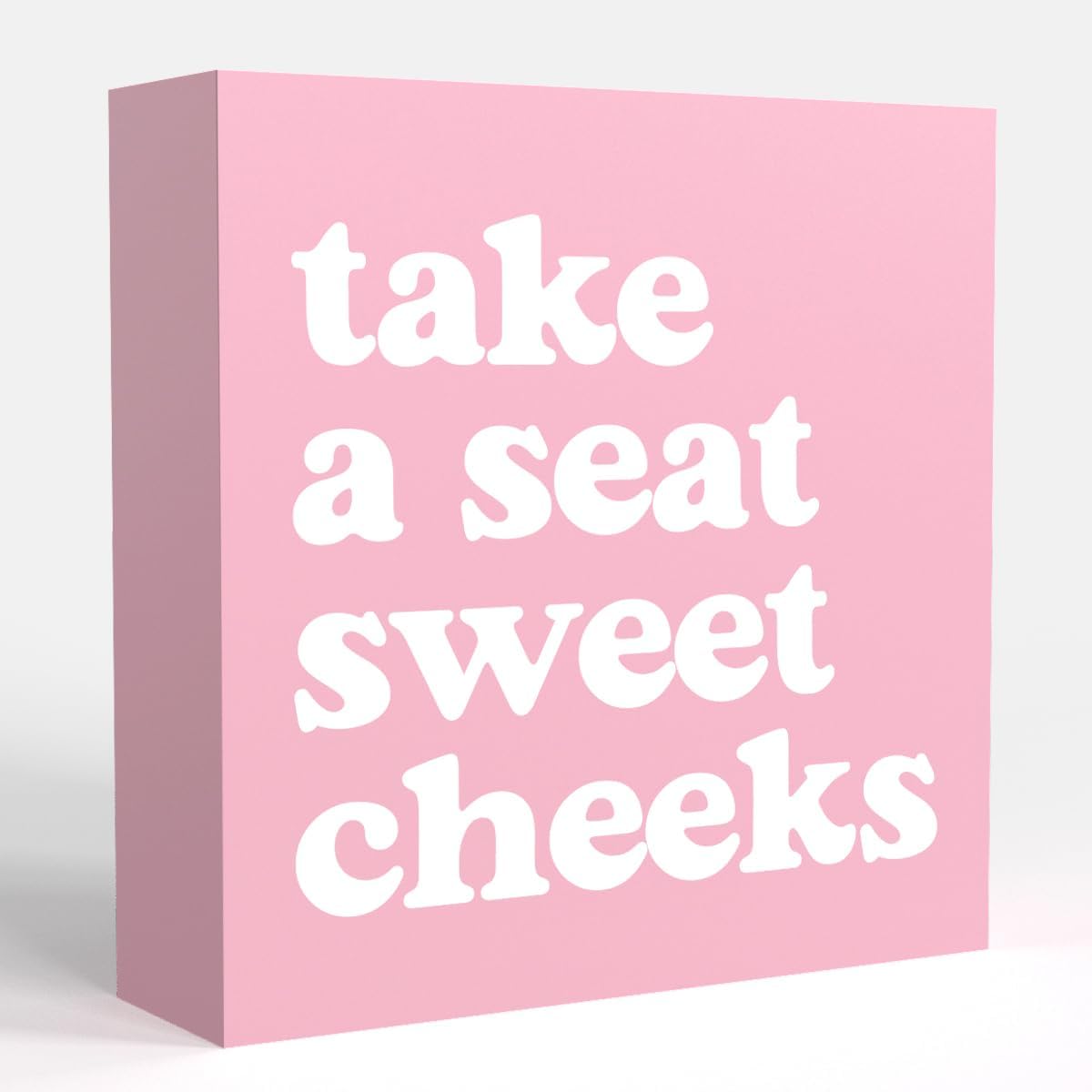 Coquette Pink Bathroom Decor Sign for Girls and Women