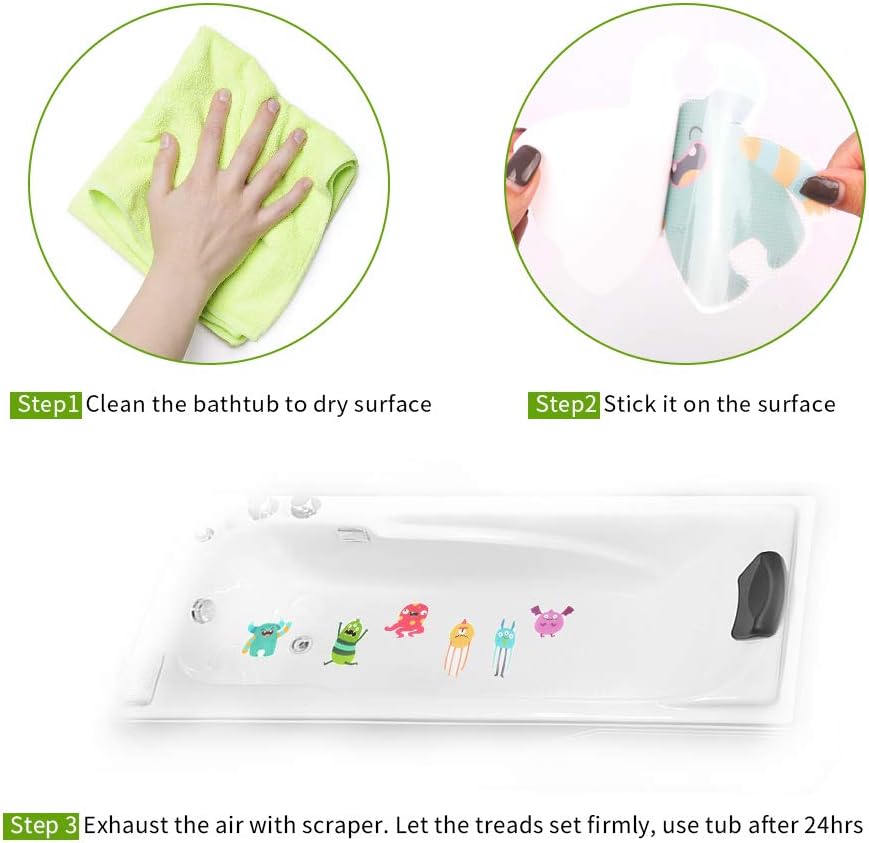XURI Anti-Slip Bathtub Sticker Non-Slip Decals for Better Safety