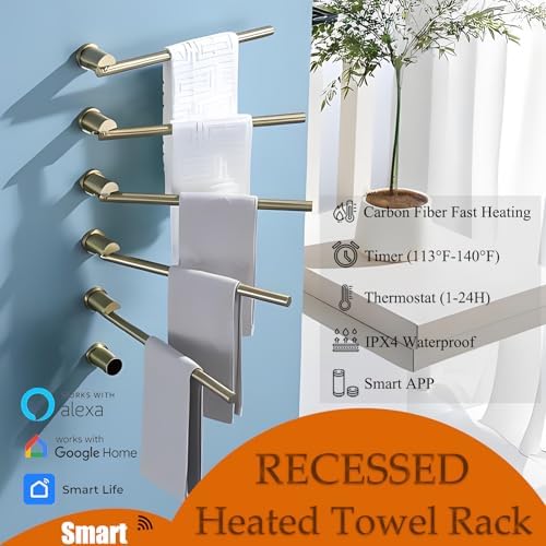 QREZAA Electric Heated Towel Rack