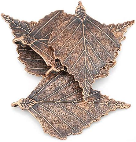 Birch Tree Leaf shower curtain hooks with vibrant autumnal design