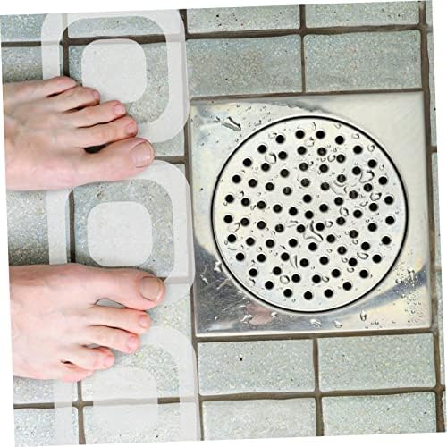 24pcs Square Non Slip Bathroom Stickers Transparent Peva Safety Decals