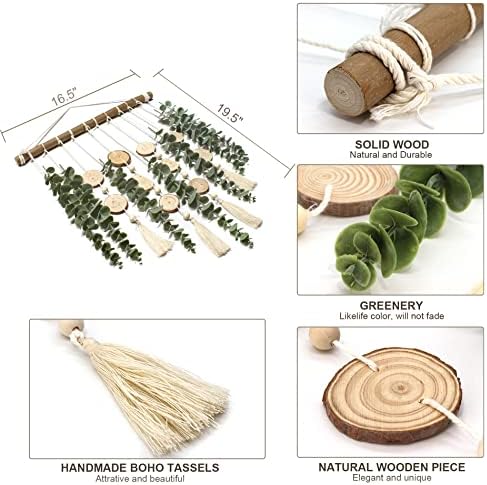 Giauma Artificial Eucalyptus Wall Decor Boho Rustic Design