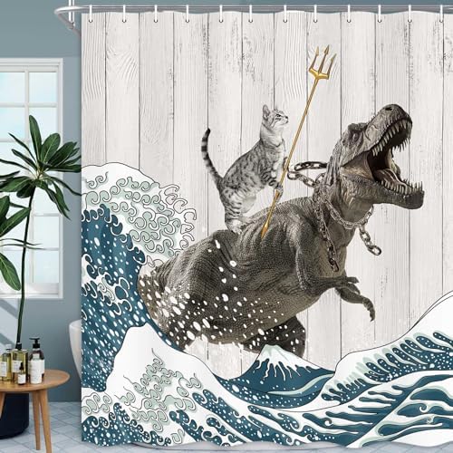 Boziqr Playful Cat Shower Curtain