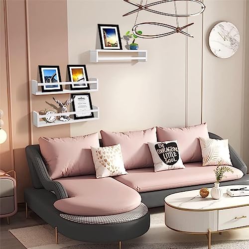 Sturdy 24 Floating Bookshelves for Kids Set of 3 Solid White wood