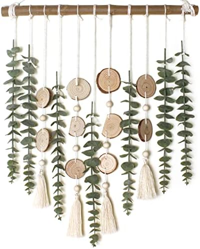 Giauma Artificial Eucalyptus Wall Decor Boho Rustic Design