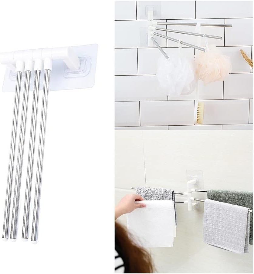 Towel Rail Rack Swivel Towel Holder for Bathroom Kitchen