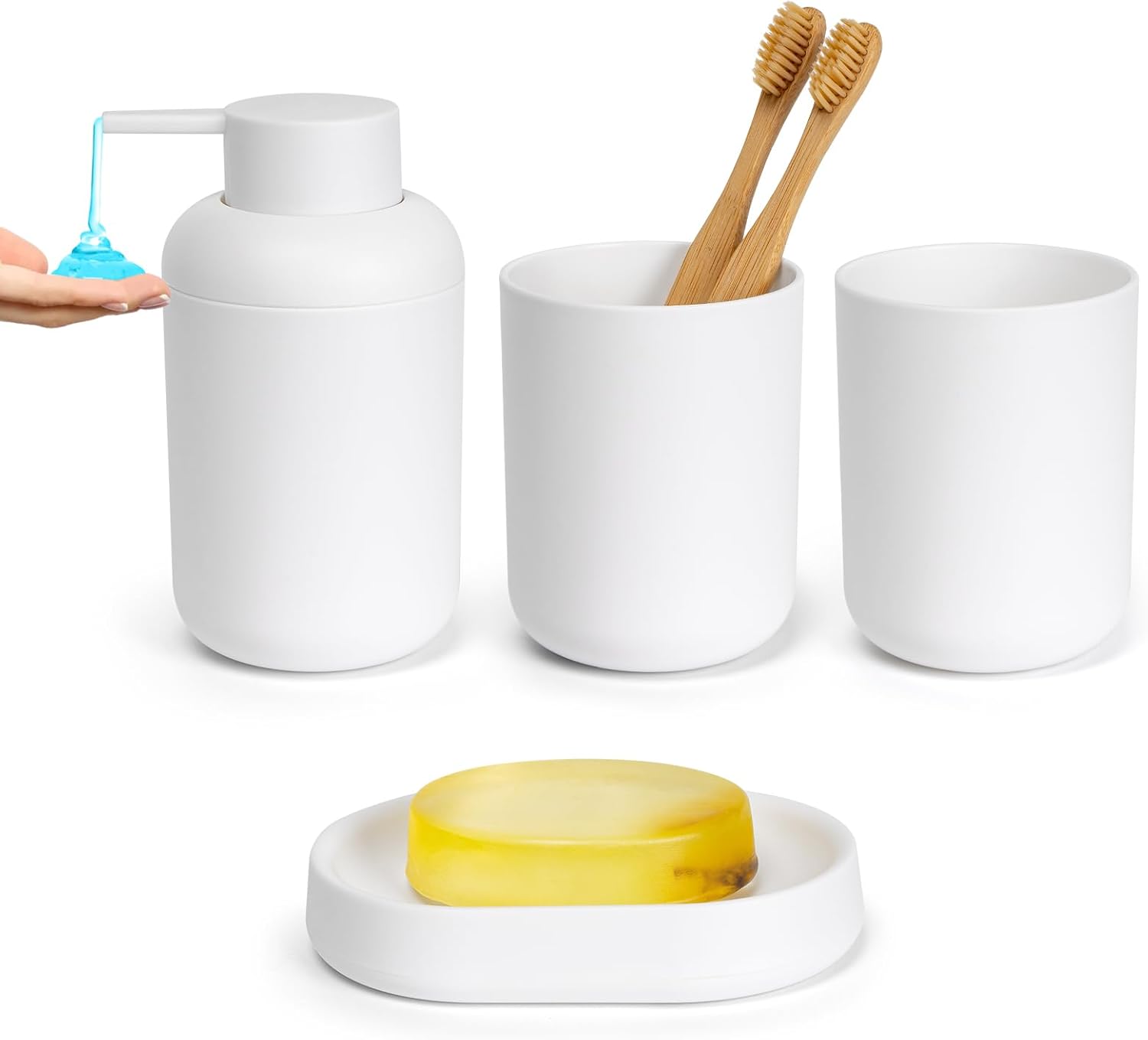 4-Piece Bath Accessories Organizer Set