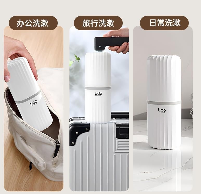 Travel Toothbrush Holder Case Compact White Design