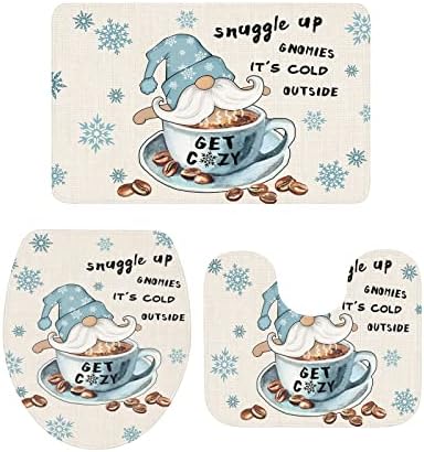 Ergonomic 3-Piece Bath Rug Set for Home Hotel Use