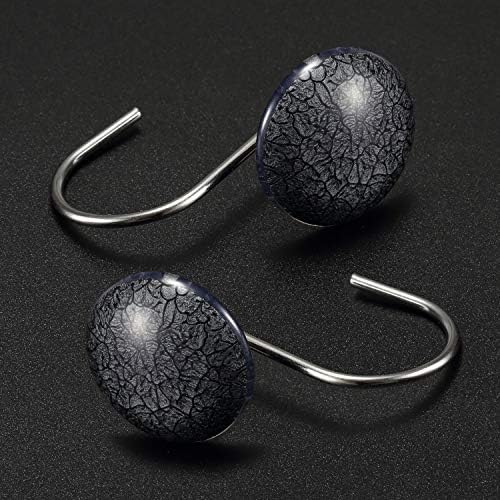 Sturdy Anti-Rust Shower Curtain Hooks Set of 12