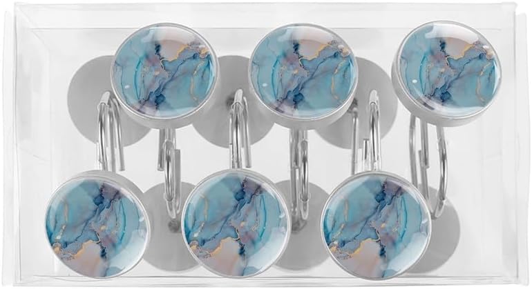 12 Set Decorative Shower Curtain Hooks
