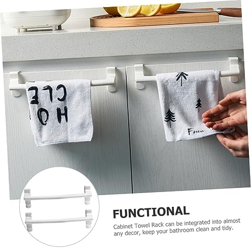 2Pcs Towel Rack for Cabinet No Drill Damage Free