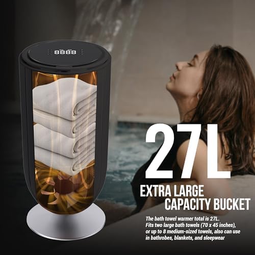EZZINI 27L towel dryer aromatherapy 5-min heat night light ETL-certified
