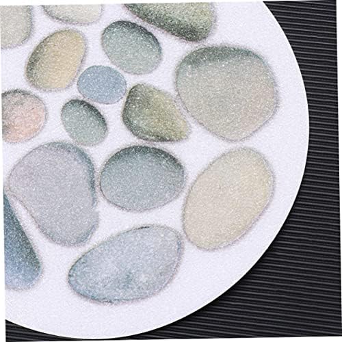 Happyyami 4 Pack Tub Anti Slip Stickers 15cm Stone Pattern Bath Mats Stickers