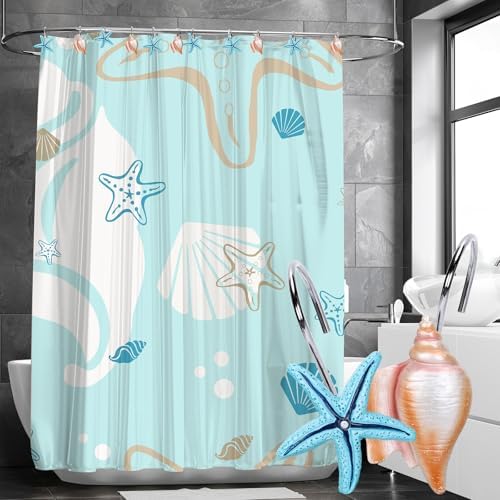 Whaline Decorative Summer Shower Curtain Hook Set