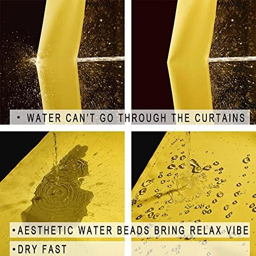 Mustard Yellow Window Curtains for Bedroom Kids