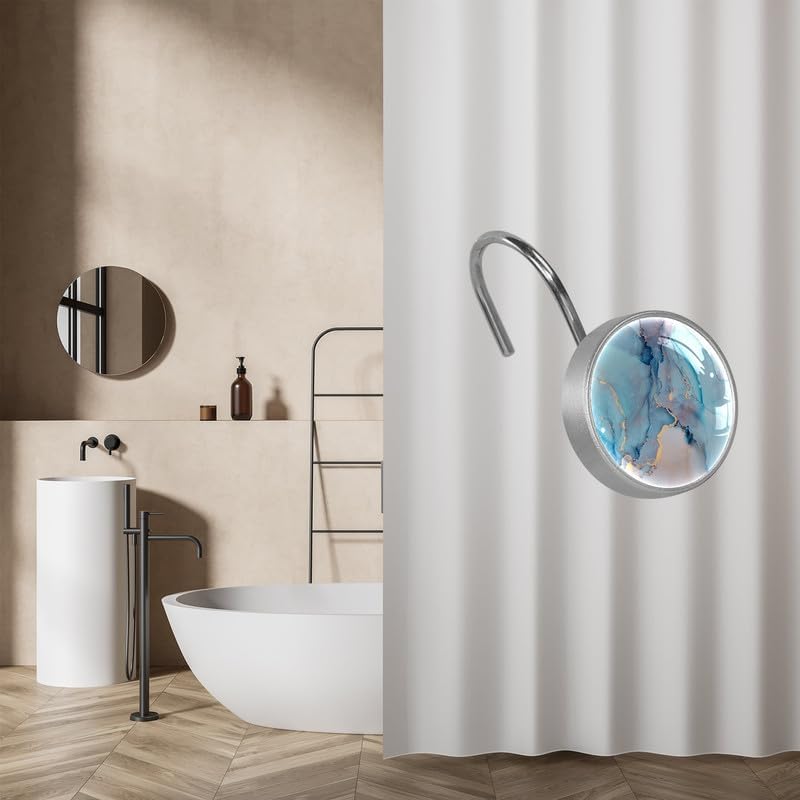 12 Set Decorative Shower Curtain Hooks