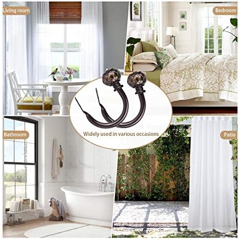 Elegant and Durable Black Bronze Curtain Holdbacks Set for Modern Windows