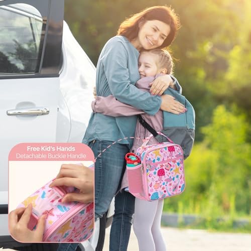 Bagseri Lunch Bag for Kids - Pink Marine Animals