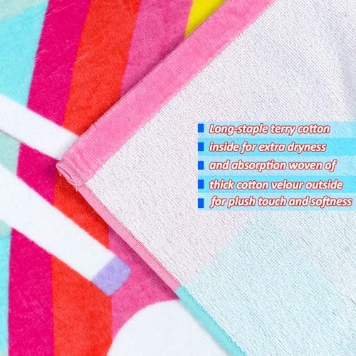 Bavilk Kids Bath Towels Hooded Beach Pool 30x50 Inch