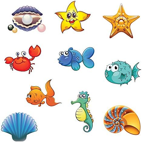Ailegou 3D Non-Slip Bathtub Stickers Set of 10