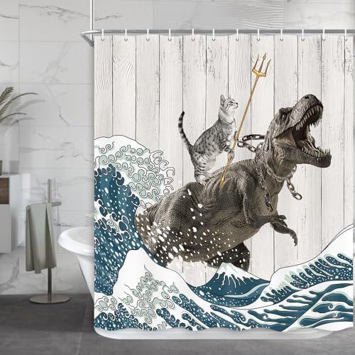Boziqr Playful Cat Shower Curtain