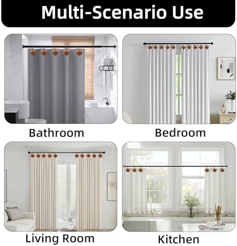 Natural Wood Decorative Shower Curtain Hangers
