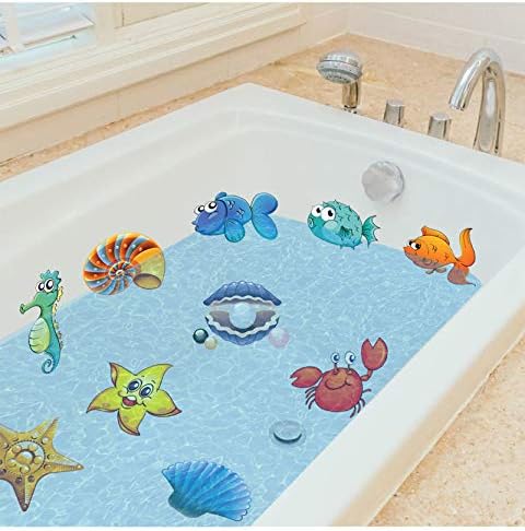 Ailegou 3D Non-Slip Bathtub Stickers Set of 10