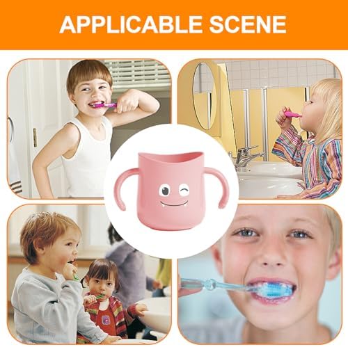 Cute Dinosaur Toothbrush Cup with Double Handles for Kids 1
