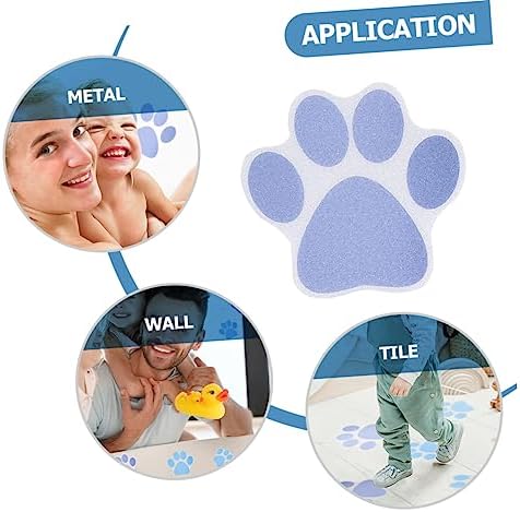 Ciieeo 10 Pack Non-Slip Bath Stickers Dog Paw Decor