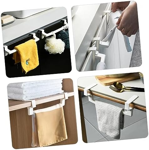 2Pcs Towel Rack for Cabinet No Drill Damage Free
