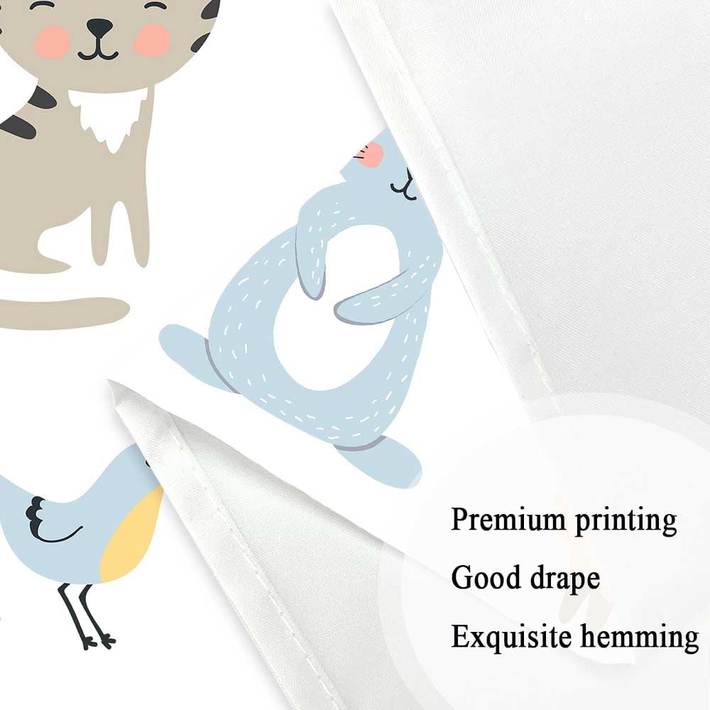 Animal shower curtain for kids