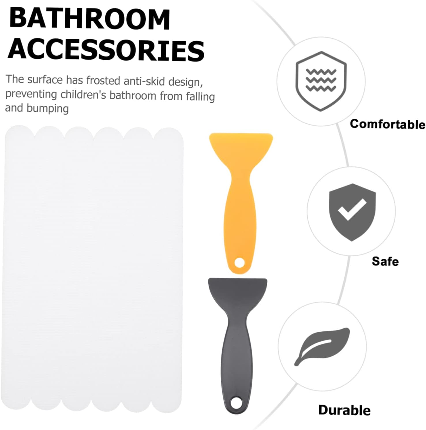 6Pcs Slip Shower Stickers by MagicLulu for Non-Slip Grip